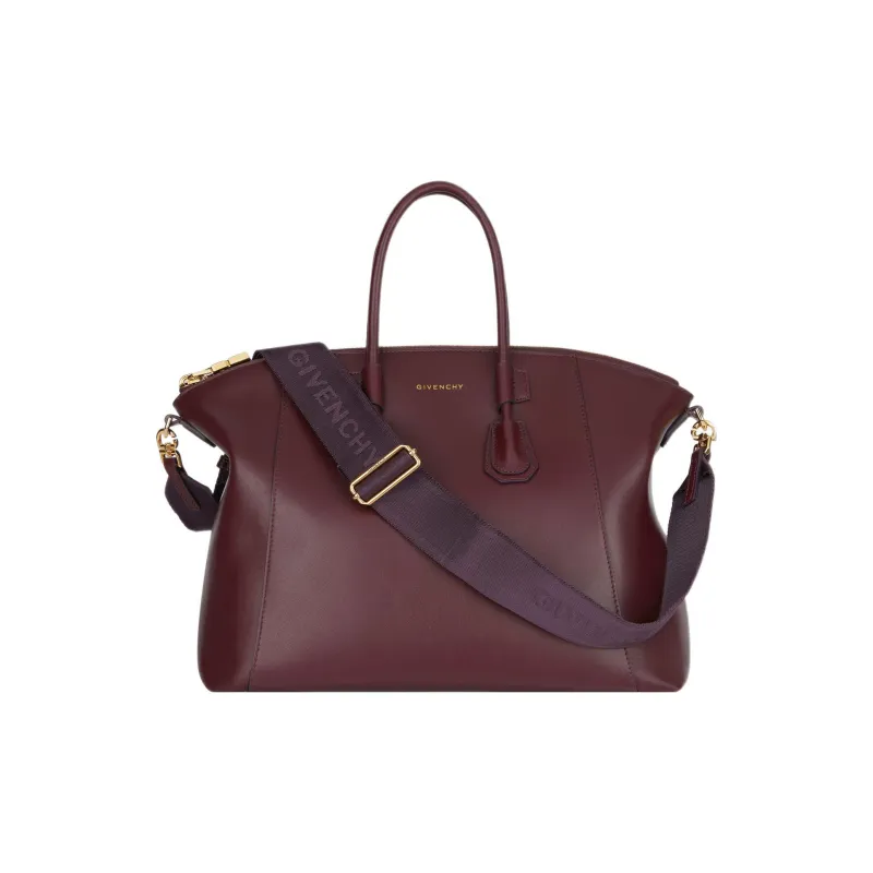 GIVENCHY Antigona Calfskin Shoulder Bag Crossbody Bag Handbag Small Size Women's Burgundy-0