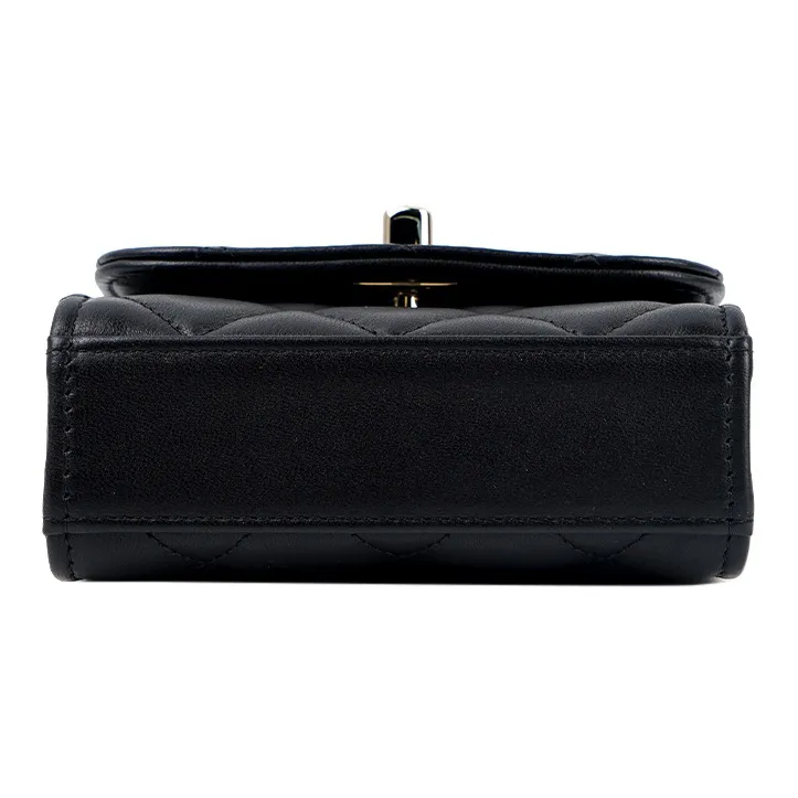 CHANEL Trendy Cc Sheepskin Shoulder Bag, Crossbody Bag Mini Women's Black-3