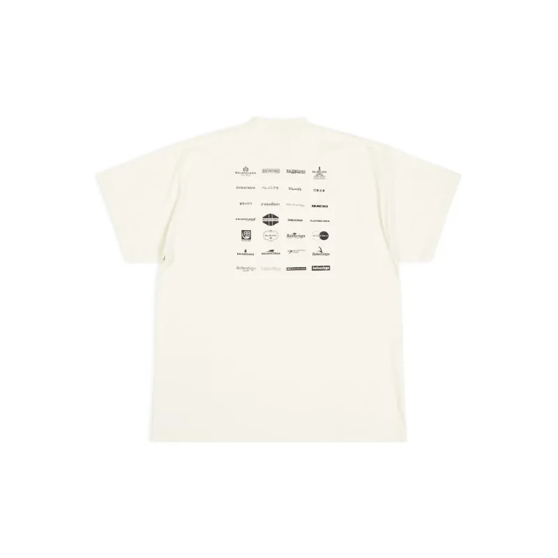 Balenciaga T Shirt Loose Fit Style Unisex Ecru-1