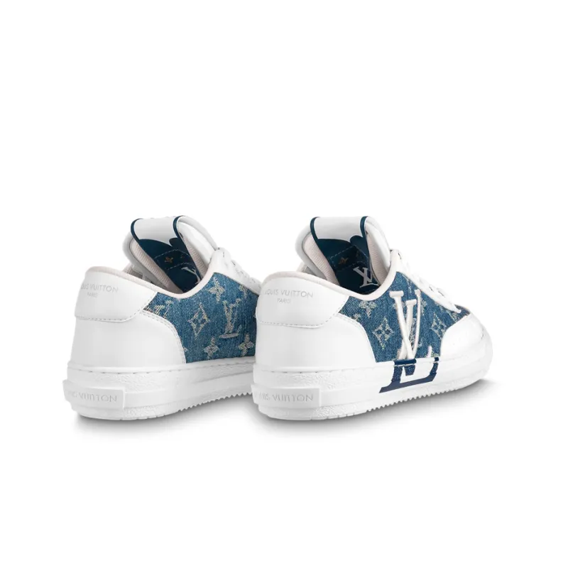 LOUIS VUITTON Charlie Sneakers 'White Denim Monogram' Women's-3