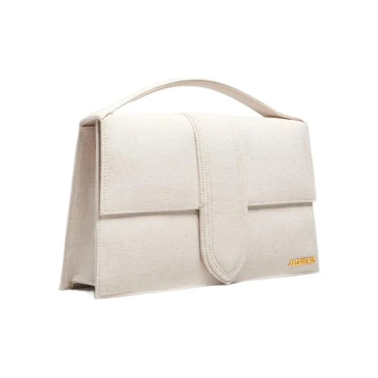 Jacquemus Le Bambinou Series Linen Crossbody One Shoulder Handbag Women's Beige-1