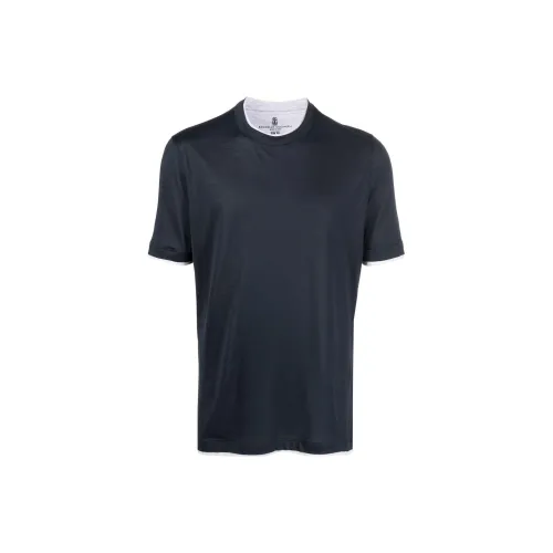 Brunello Cucinelli T-Shirts Men Marine Blue