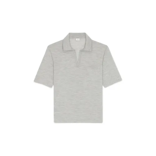 SAINT LAURENT Polo Shirts Men Heather Gray