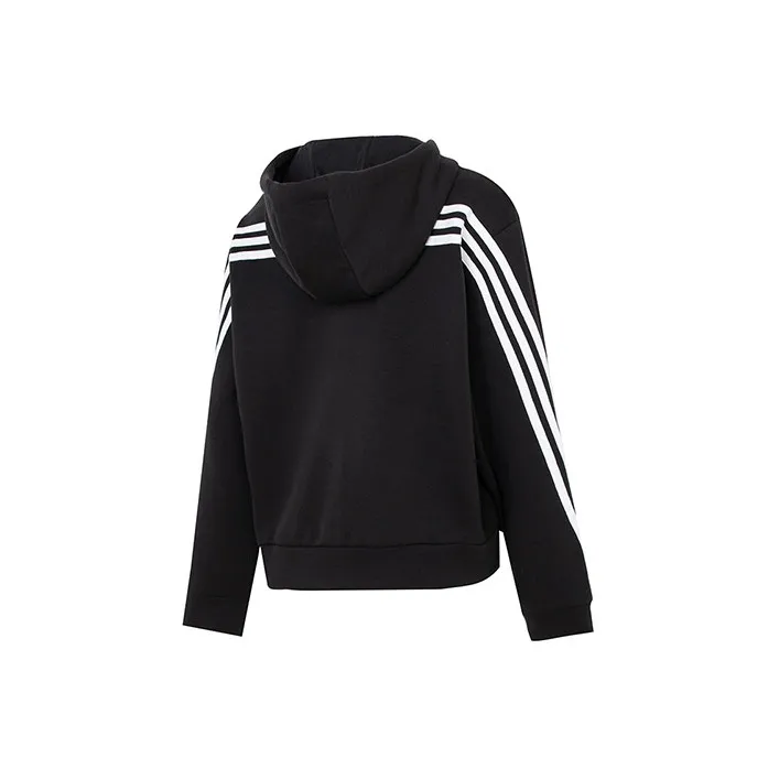 adidas Women's Future Icons 3-Stripes Full-Zip Hoodie Black-1