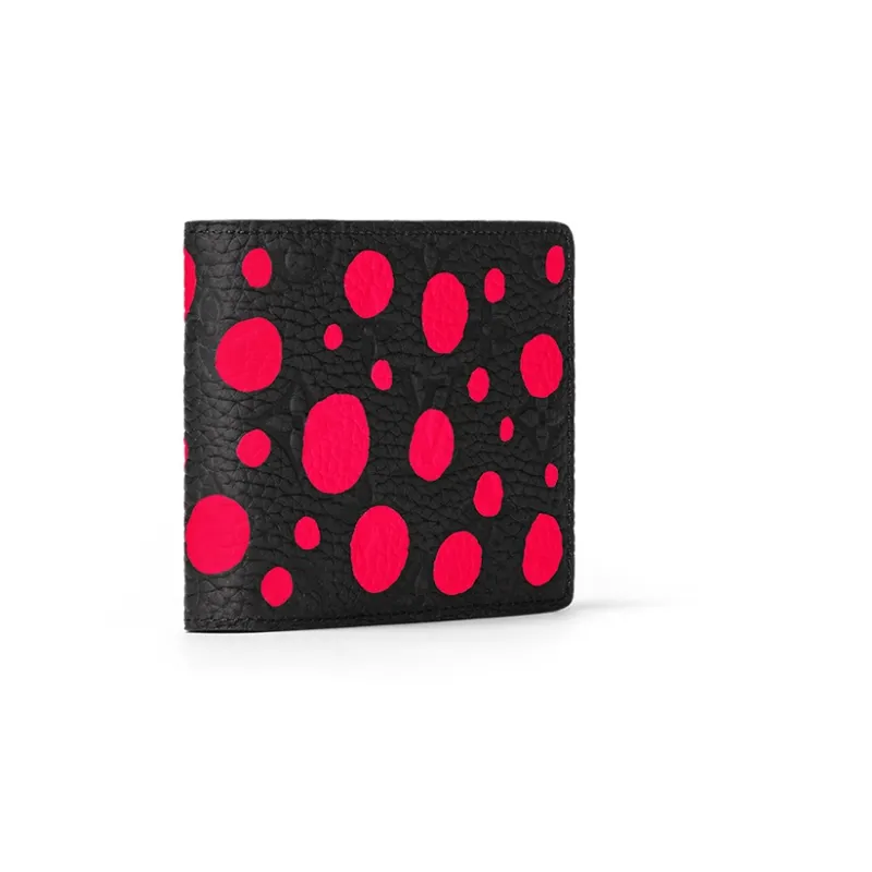 LOUIS VUITTON X Yayoi Kusama Slender Wallet Black/Red-1