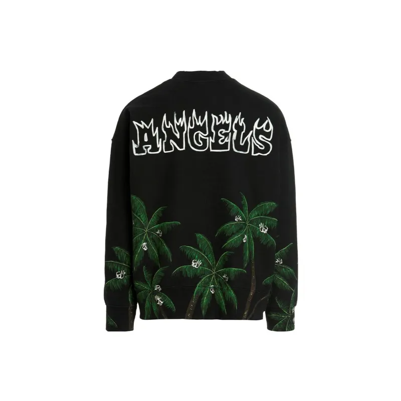 PALM ANGELS Palms & Skulls Vintage Crewneck-1