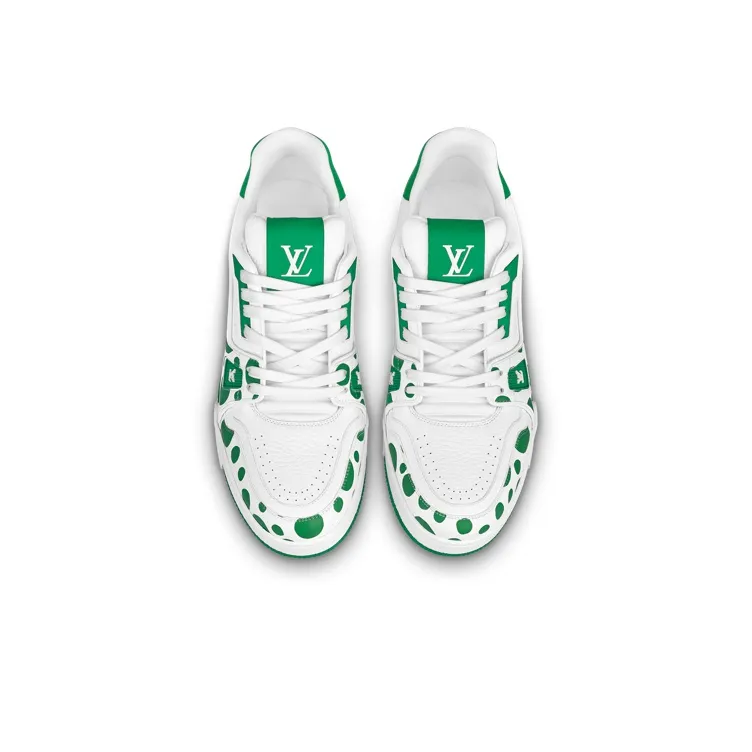 LOUIS VUITTON X Yayoi Kusama Sneaker 'White Green'-2