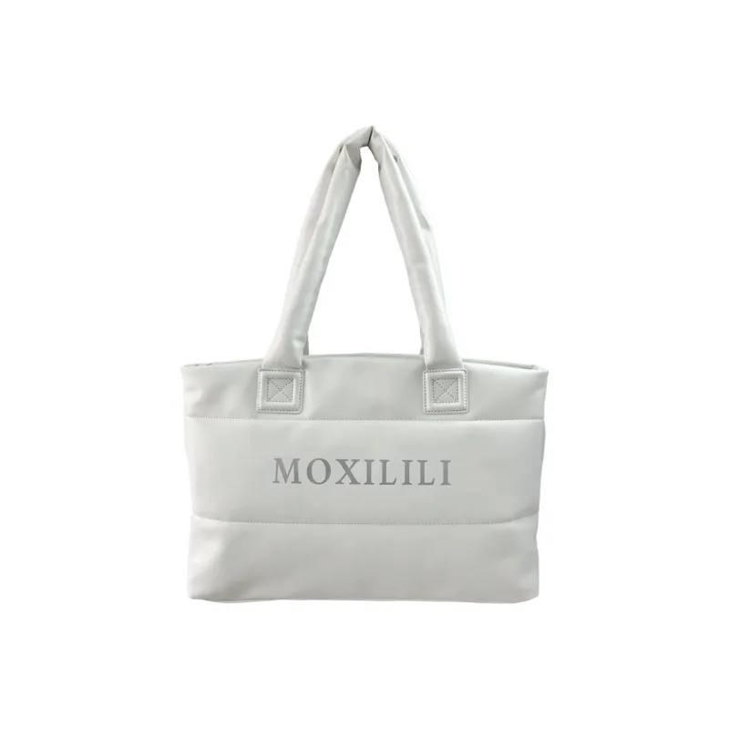 Mosiliri Fabric Tote Bag, Shopping Bag, Commuter Bag, Handbag, Shoulder Bag Unisex White-0