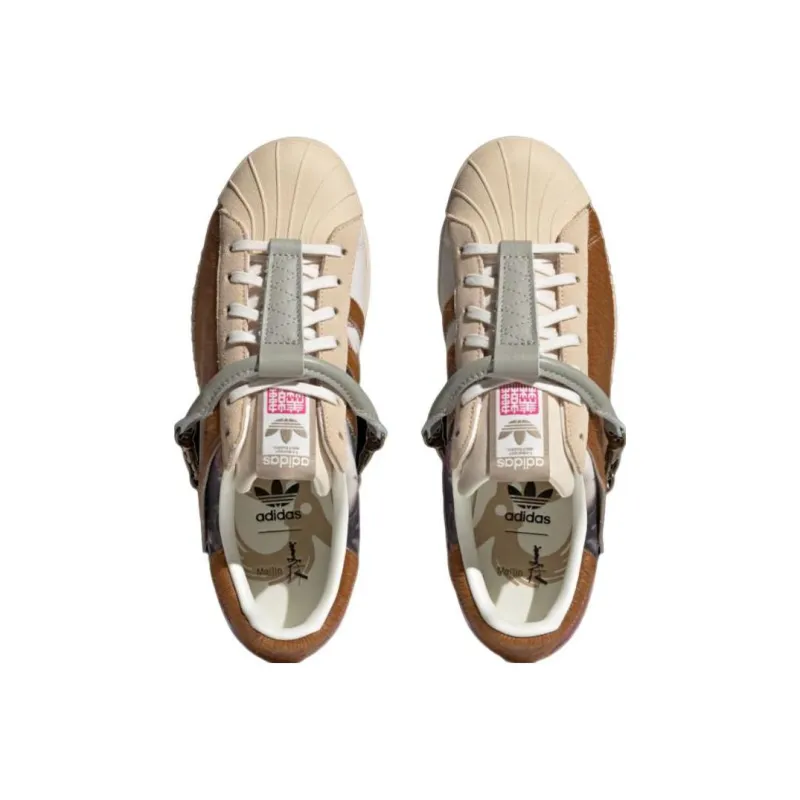 Adidas Originals Superstar 80s X Han Meilin 'Cream Brown'-3