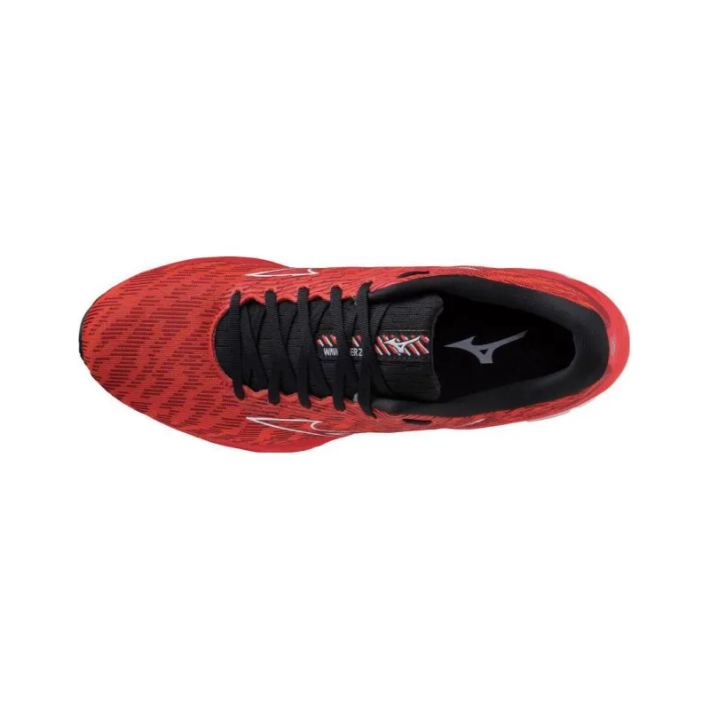 Mizuno Wave Rider 26 Low Top Running Shoes Men's Red White-3