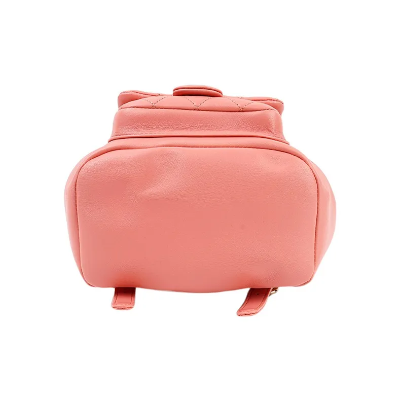 CHANEL Sheepskin Backpack Women's Pink-3