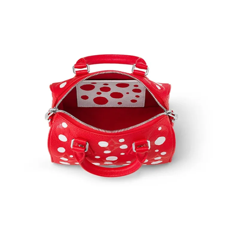 LOUIS VUITTON X Yayoi Kusama Speedy Bandouliere 20 Red/White-3