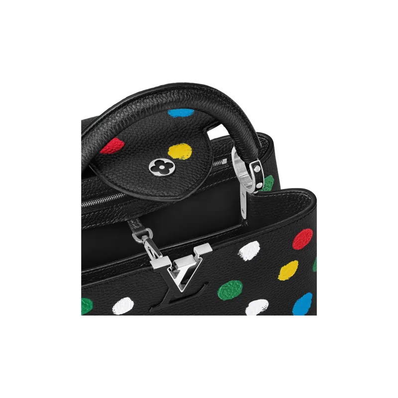 LOUIS VUITTON X Yayoi Kusama Capucines Mm Black-4