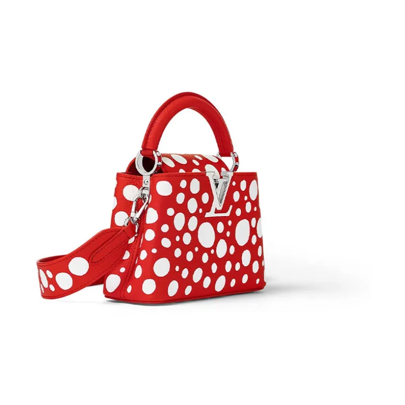 LOUIS VUITTON X Yayoi Kusama Capucines Mini Red/White-1