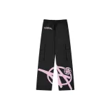 404MOB GANG Casual Pants Unisex Black