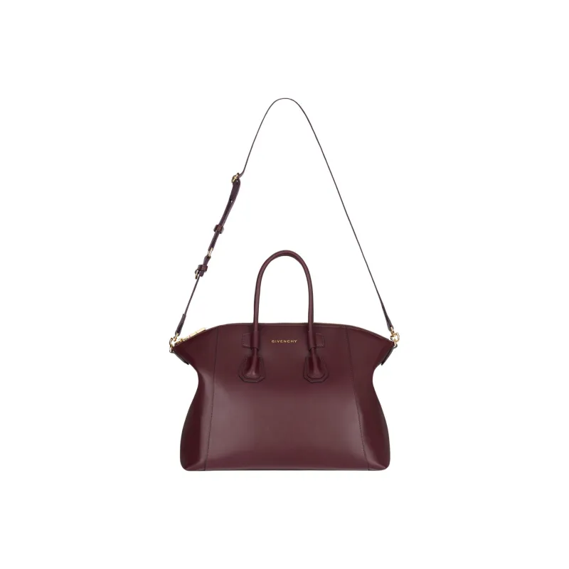 GIVENCHY Antigona Calfskin Shoulder Bag Crossbody Bag Handbag Small Size Women's Burgundy-1