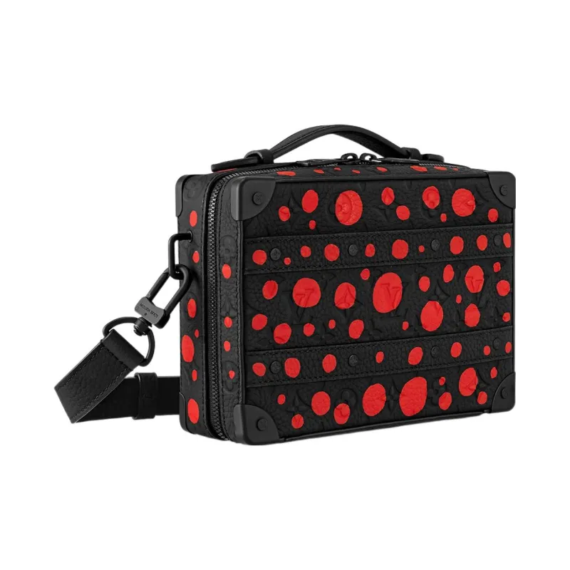LOUIS VUITTON X Yayoi Kusama Handle Soft Trunk Black/Red-1