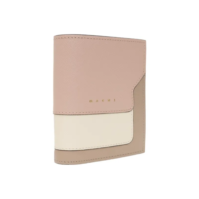 MARNI Calfskin Wallet Women's Pink/Cream-1