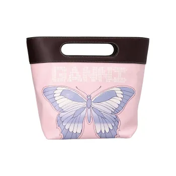 GANNI Organic Cotton Shoulder Bag Crossbody Bag Handbag Mini Women's Light Purple