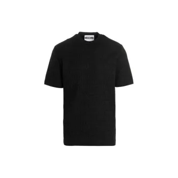 MOSCHINO Monogram Logo Printed Crewneck T-Shirt