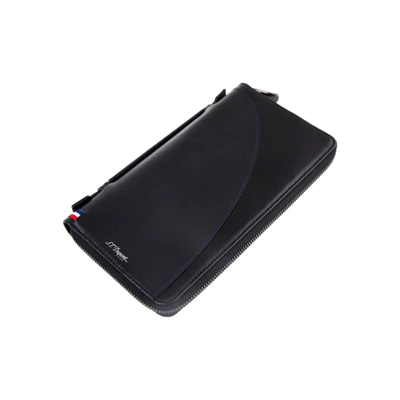 S. T.DUPONT Cow Leather Clutch Small Size Unisex Black-1