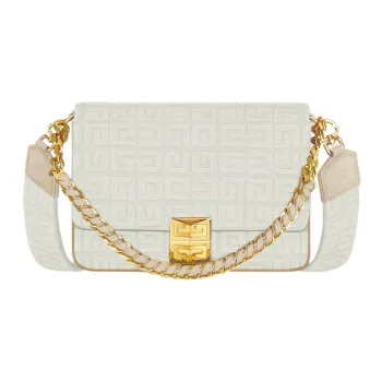 Givenchy 4G Leather Crossbody Bag Shoulder Bag Women's White