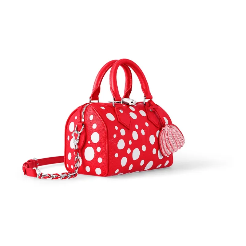 LOUIS VUITTON X Yayoi Kusama Speedy Bandouliere 20 Red/White-1