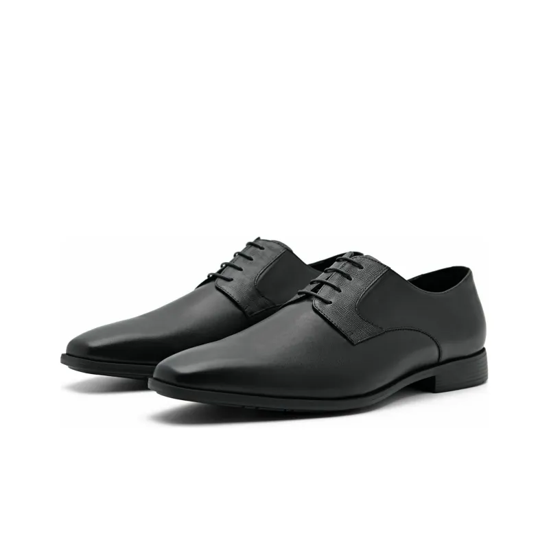 PEDRO Dress Shoes Men Low Top Black/Dark Umber-1