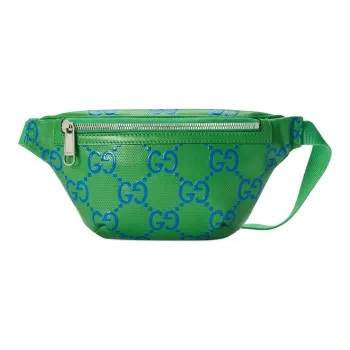 GUCCI Leather One Shoulder Crossbody Bag, Sling Bag, Fanny Pack Men's Green