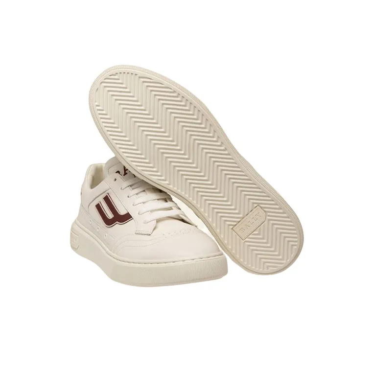 BALLY Triumph Low Top Stylish Skateboarding Shoes Men's White Red-4