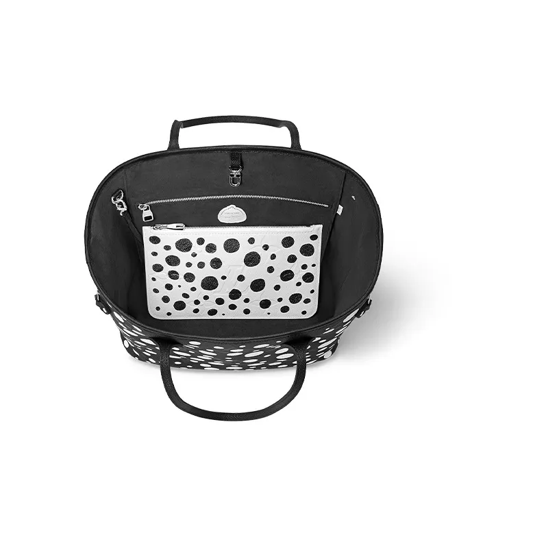 LOUIS VUITTON X Yayoi Kusama Neverfull Mm Black/White-3