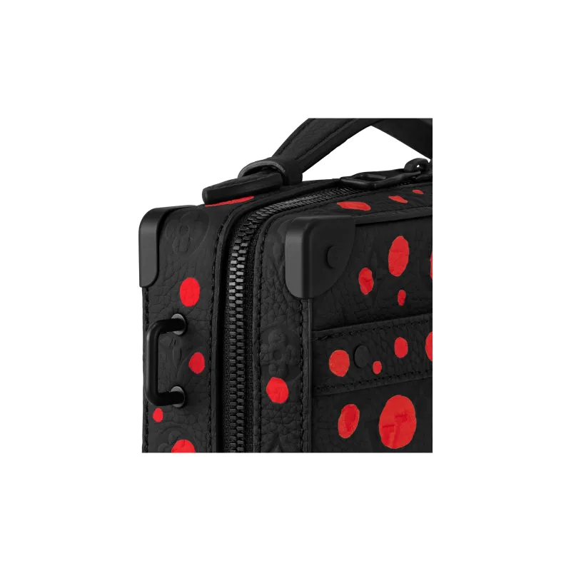 LOUIS VUITTON X Yayoi Kusama Handle Soft Trunk Black/Red-4
