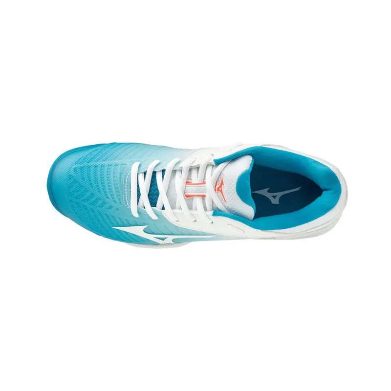 Mizuno Wave Exceed Tour 3 Cc Anti-Slip And Wear-Resistant Breathable Low-Top Tennis Shoes Women's Blue White-2