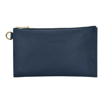 LONGCHAMP Le Foulonné Cow Leather Clutch Women's Blue
