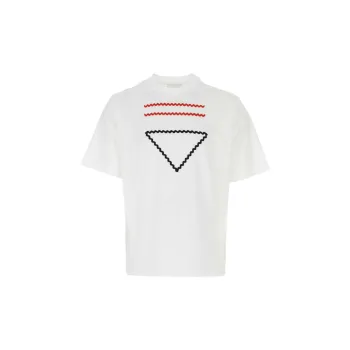 PRADA Logo embroidered T shirt