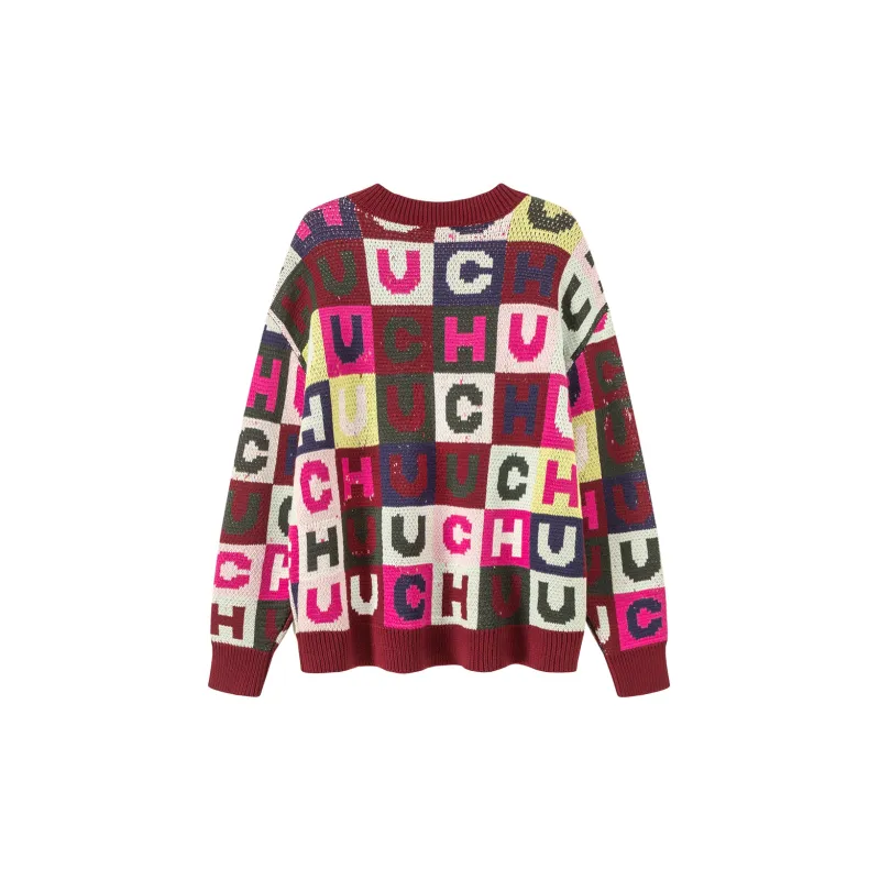 CHUU Sweaters Women's Vintage Red-1