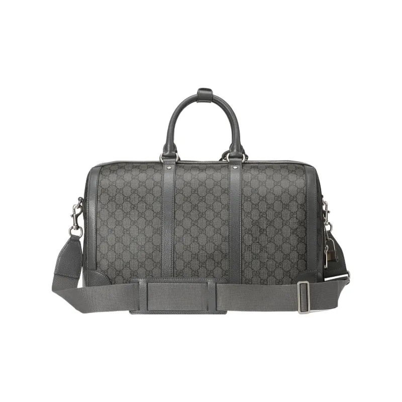 GUCCI Ophidia Canvas With Leather Binding Shoulder Bag Crossbody Bag Handbag Travel Bag Small Size Men's Gray & Black-2