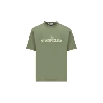 STONE ISLAND T Shirts Men Green
