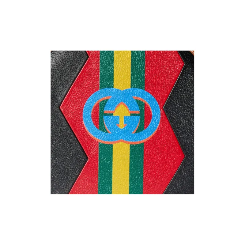 GUCCI Leather Hats & Caps Box Portable Crossbody Bag Shoulder Bag Small Size Men's Black/Red-7