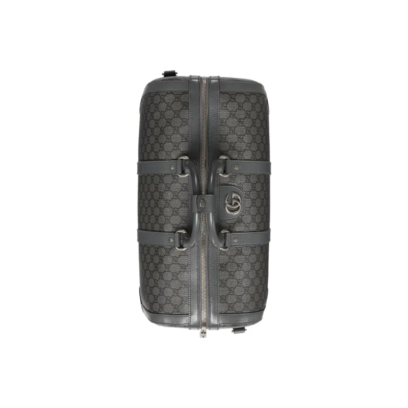 GUCCI Ophidia Canvas With Leather Binding Shoulder Bag Crossbody Bag Handbag Travel Bag Small Size Men's Gray & Black-5