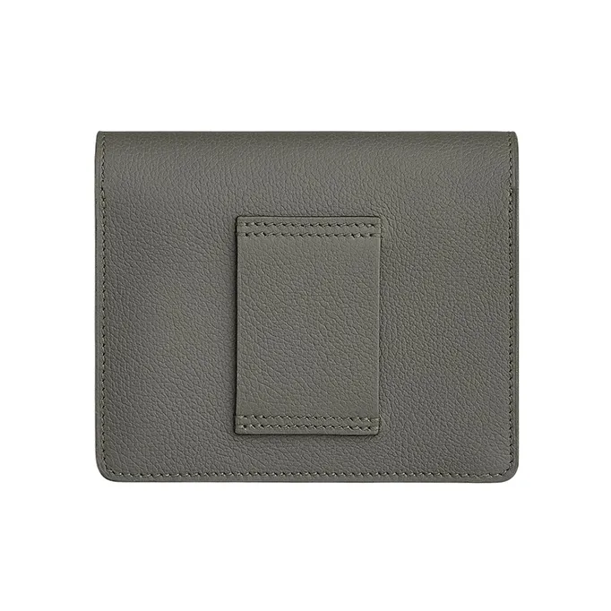 HERMES Roulis Evercolor Calfskin Pig Nose Crossbody Bag Coin Purse Wallet Women's 0L Grismeyer Cumulus Gray-1