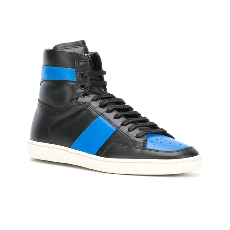 SAINT LAURENT PARIS Stylish Skateboarding Shoes Men Black Blue-2