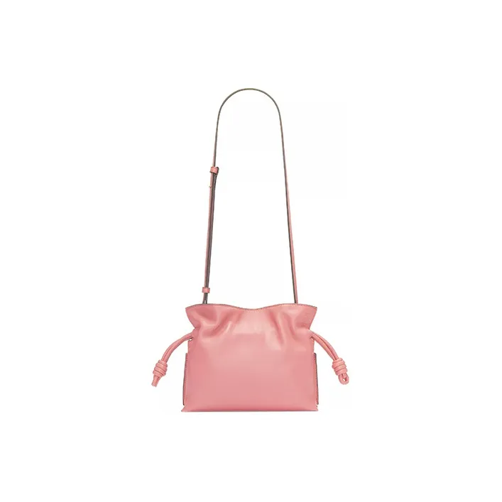 LOEWE Flamenco Clutch In Nappa Calfskin Mini Peach Bloom-3