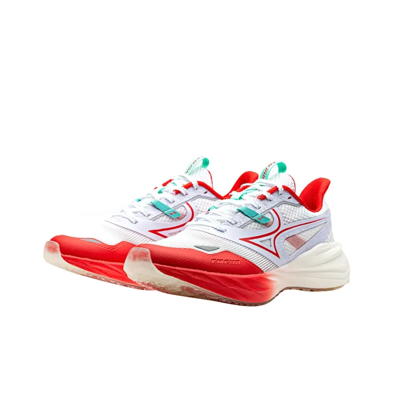 HEALTH KMR Low Top Running Shoes Unisex White Red-2