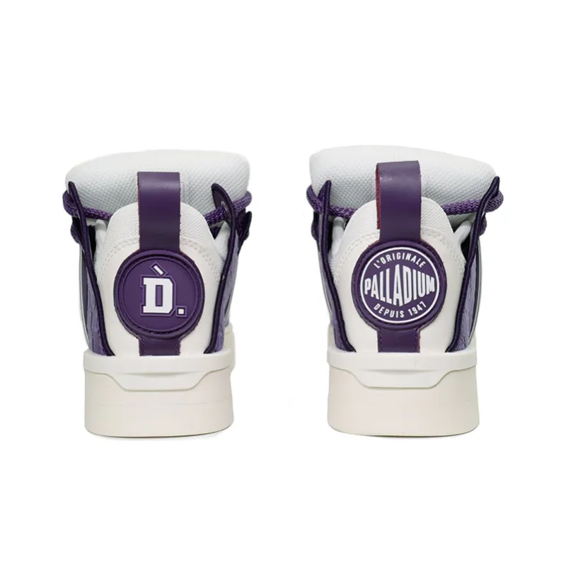 D.Desirable x Palladium Philosopher's Stone Series Mid Top Skateboard Shoes Men's Purple White-2