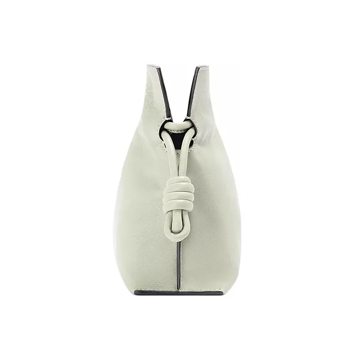 LOEWE Nappa Cow Leather One Shoulder Crossbody Clutches Mini Women's Light Cyan-2