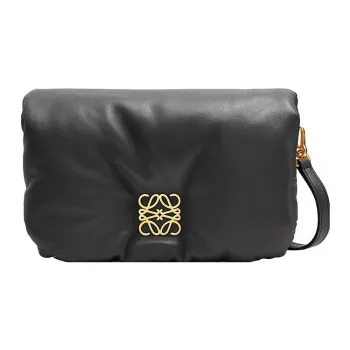 LOEWE Goya Shiny Nappa Sheep Leather Shoulder Bag Crossbody Bag Mini Women's Black