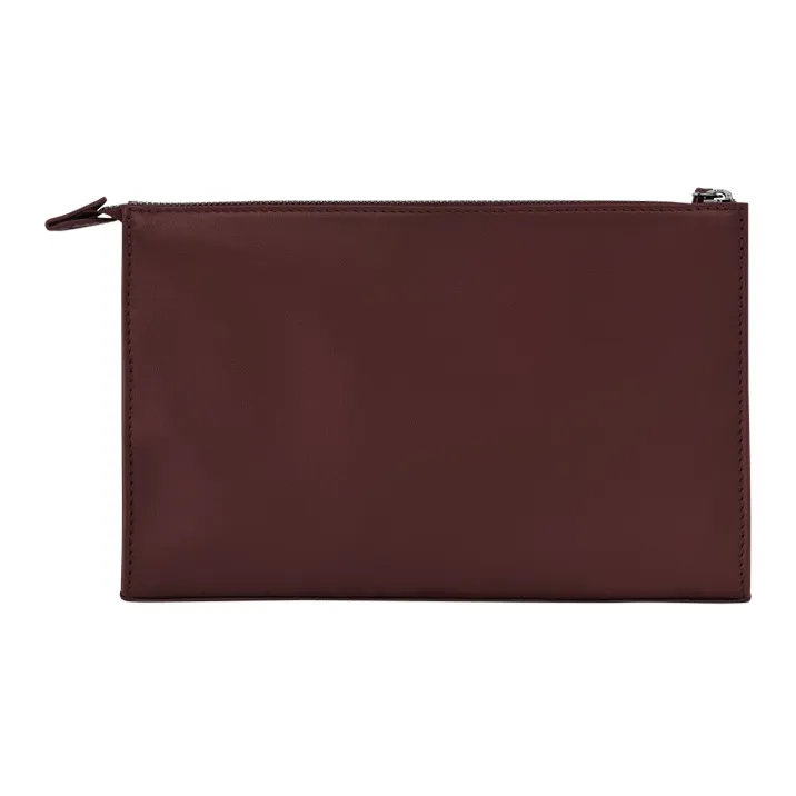 LONGCHAMP 3D Cow Leather Clutch Men's Red-2