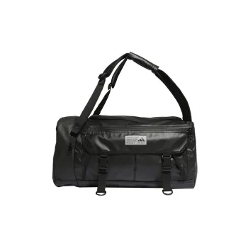 Adidas Polyurethane Luggage Bag Gym Bag Medium Size Unisex Black