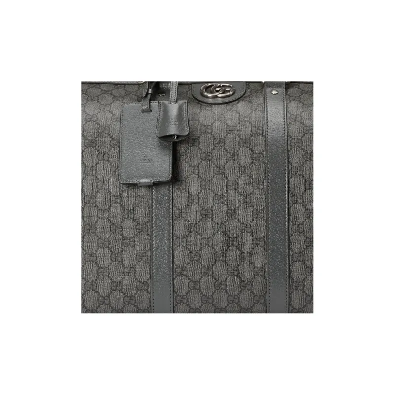 GUCCI Ophidia Canvas With Leather Binding Shoulder Bag Crossbody Bag Handbag Travel Bag Small Size Men's Gray & Black-7